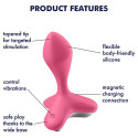 SATISFYER - GAME CHANGER PLUG VIBRATOR PINK 3 