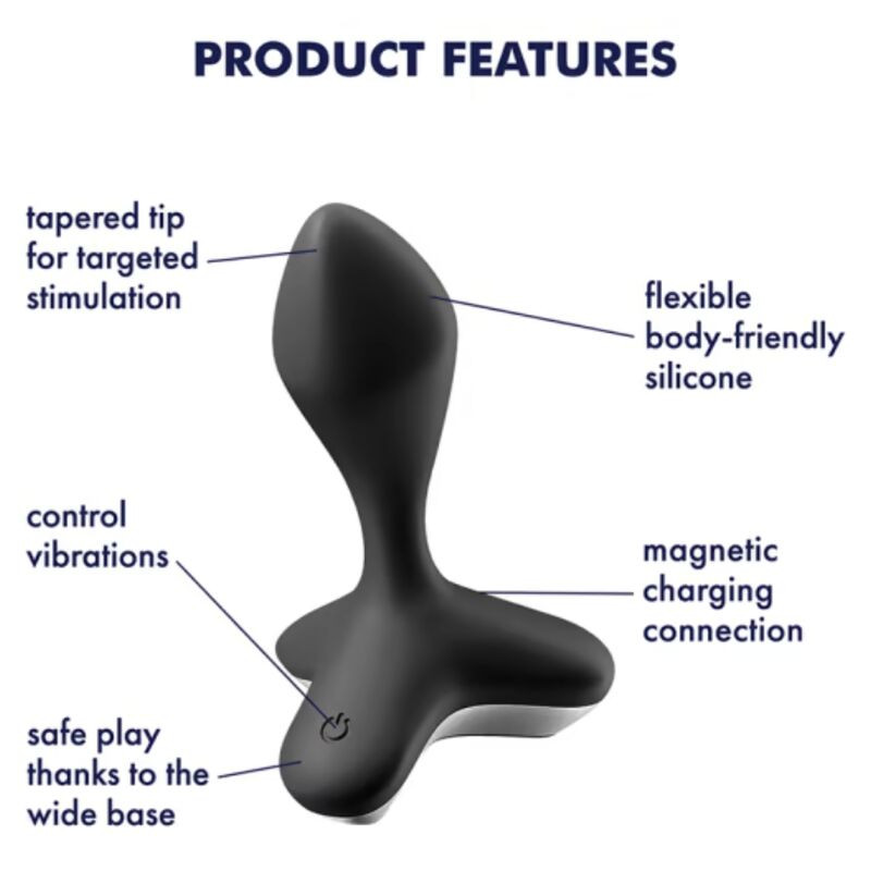 SATISFYER - GAME CHANGER PLUG VIBRATOR BLACK 3 