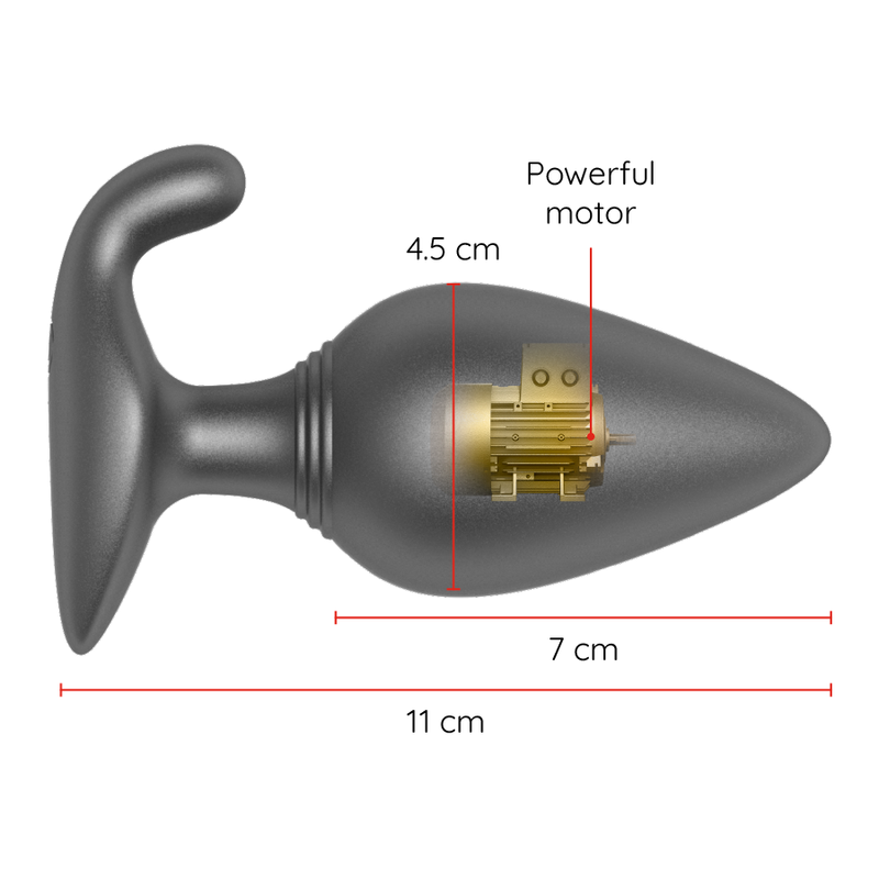 ONINDER - RIO VIBRIERENDER ANALPLUG SCHWARZ - KOSTENLOSE APP 3 