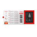 ONINDER - RIO VIBRATING ANAL PLUG BLACK - FREE APP 5 