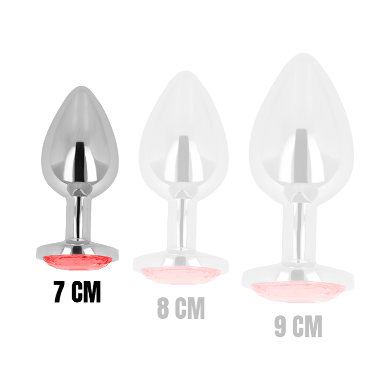 OHMAMA - ANAL PLUG WITH RED CRYSTAL 7 CM 3 