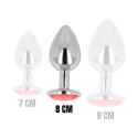 OHMAMA - ANAL PLUG WITH RED CRYSTAL 8 CM 3 