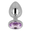 OHMAMA - ANALPLUG MIT VIOLETTEM KRISTALL 7 CM 2 