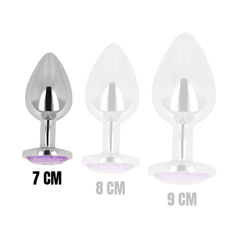 OHMAMA - ANAL PLUG WITH VIOLET CRYSTAL 7 CM 3 