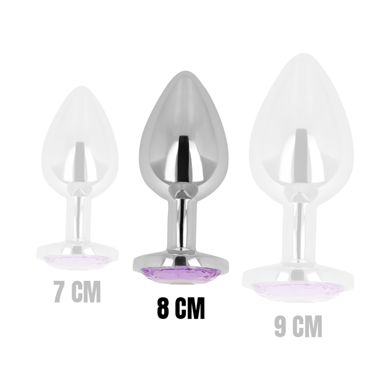 OHMAMA - ANAL PLUG WITH VIOLET CRYSTAL 8 CM 3 