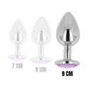 OHMAMA - ANAL PLUG WITH VIOLET CRYSTAL 9 CM 3 