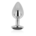 OHMAMA - ANAL PLUG WITH BLACK CRYSTAL 7 CM 1 