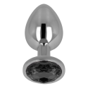 OHMAMA - PLUG ANAL AVEC CRISTAL NOIR 7 CM 2 