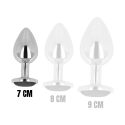 OHMAMA - ANAL PLUG WITH BLACK CRYSTAL 7 CM 3 