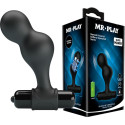 MR PLAY - BLACK SILICONE VIBRATOR ANAL PLUG 1 