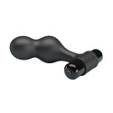 MR PLAY - BLACK SILICONE VIBRATOR ANAL PLUG 5 