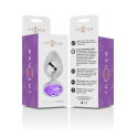 INTENSE - ALUMINUM METAL ANAL PLUG WITH VIOLET CRYSTAL SIZE S 6 