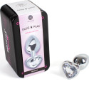 SECRETPLAY - PLUG ANAL EN MÉTAL COEUR CRISTAL CLAIR PETITE TAILLE 7 CM 1 