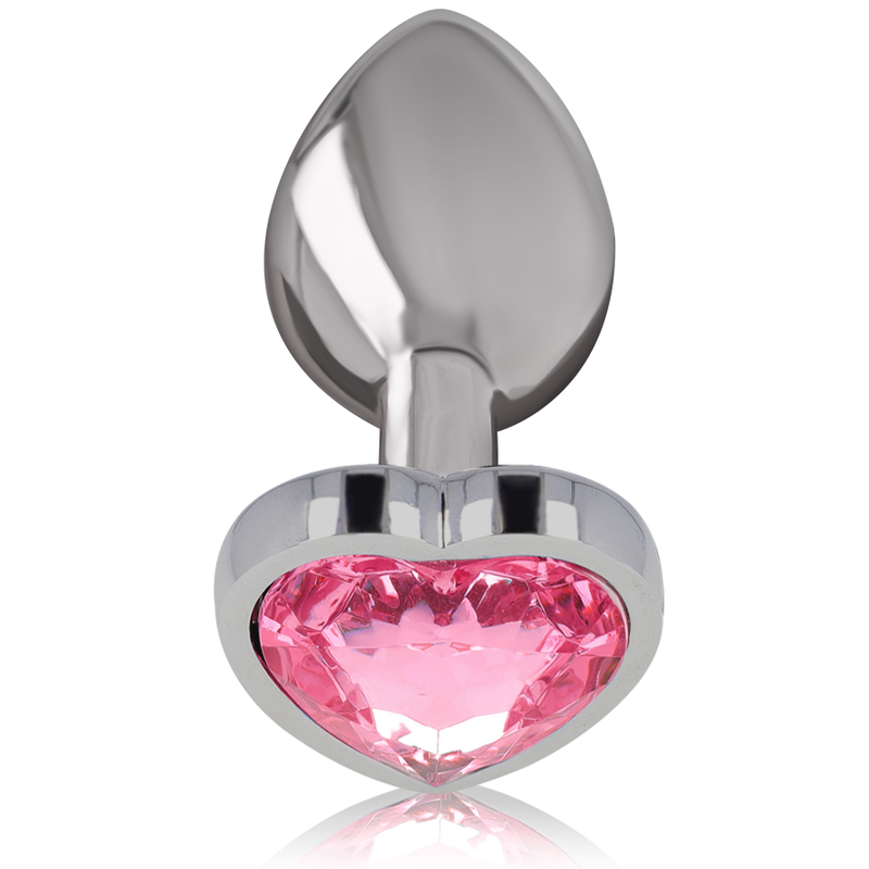 INTENSE - ALUMINUM METAL ANAL PLUG PINK HEART SIZE S 2 