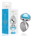 INTENSE - ALUMINUM METAL ANAL PLUG BLUE HEART SIZE S 1 