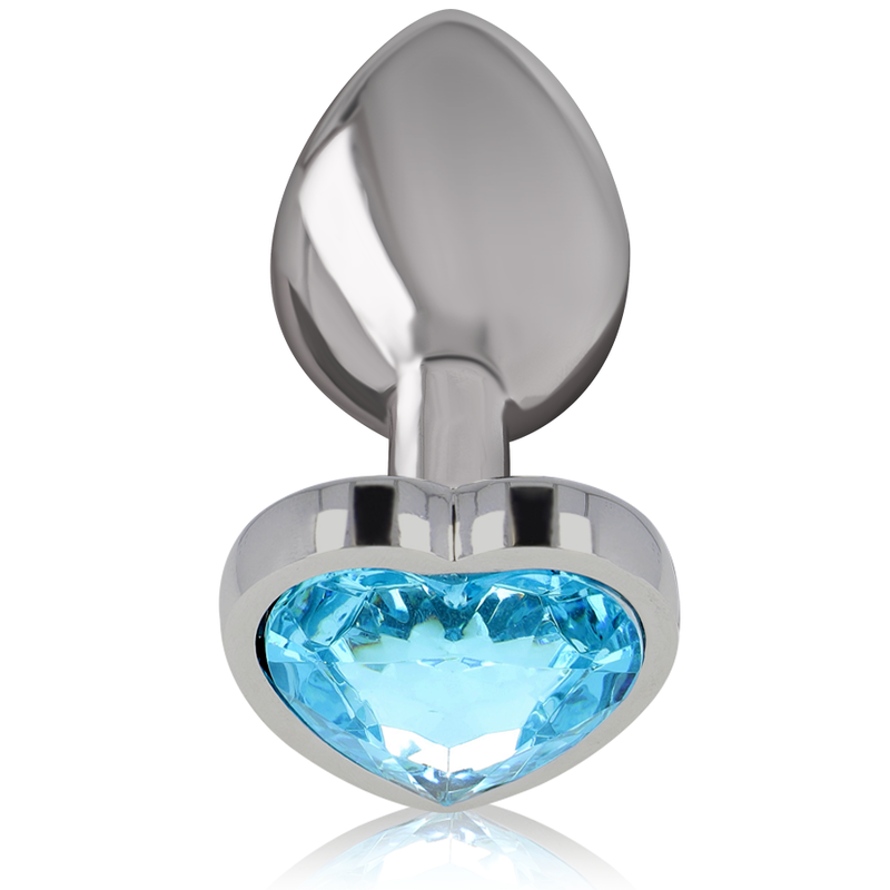 INTENSE - ALUMINUM METAL ANAL PLUG BLUE HEART SIZE S 2 