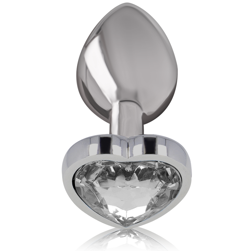 INTENSE - WHITE HEART ALUMINUM METAL ANAL PLUG SIZE S 2 