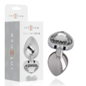 INTENSE - ALUMINUM METAL ANAL PLUG WHITE HEART SIZE M 1 