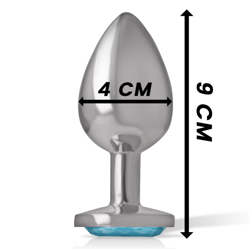 INTENSE - ALUMINIUM-METALL-ANAL-STECKER BLAUES HERZ, GRÖSSE L 4 