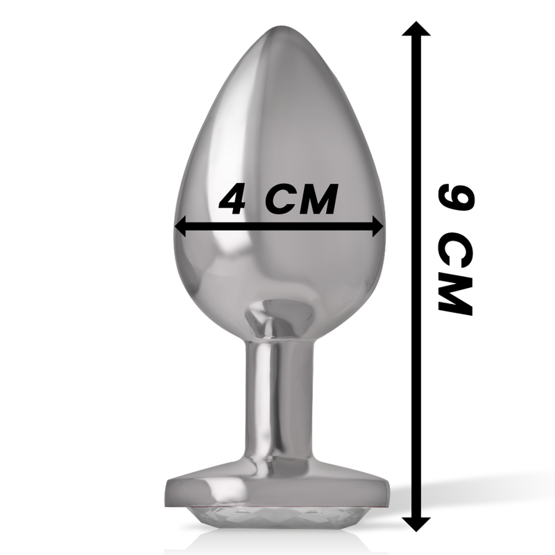 INTENSE - ANALPLUG METALL ALUMINIUM WEISS HERZ GRÖSSE L 4 