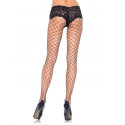 LEG AVENUE - PANTALONE IN RETE CON SHORTS IN PIZZO 1 