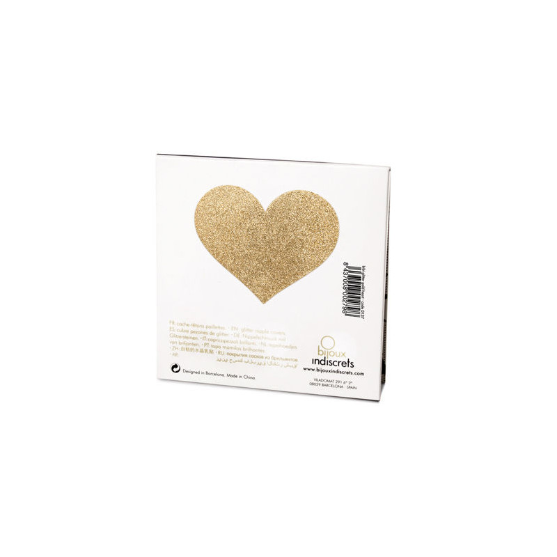 BIJOUX - INDISCRETS FLASH GOLDEN HEART NIPPELABDECKUNGEN 2 