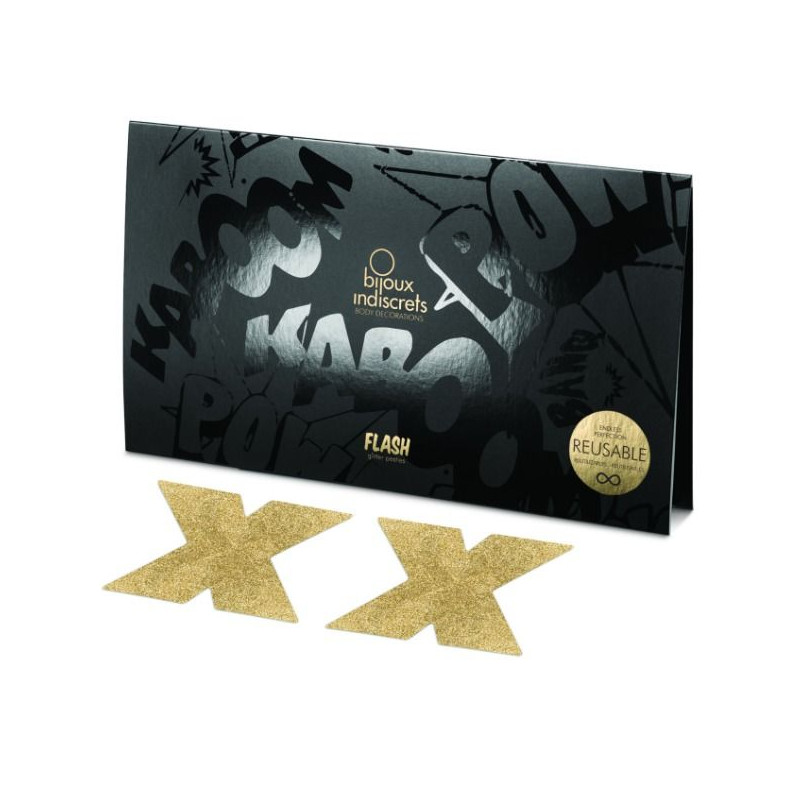 BIJOUX - INDISCRETS FLASH CROSS GOLD NIPPELABDECKUNGEN 3 