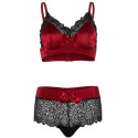 LEG AVENUE - 2-TEILIGES SET SCHWARZ UND ROT S/M 3 