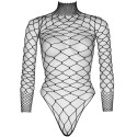 LEG AVENUE - TURTLENECK FISHNET TEDDY, EINE GRÖSSE 2 