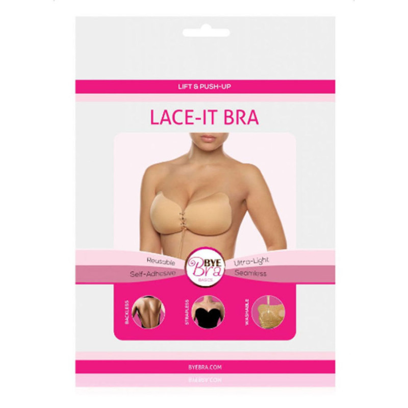 BYE-BRA - LACE-IT ENHANCEMENT PUSH-UP BEIGE CUP A 1 