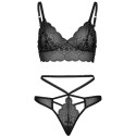 LEG AVENUE - SET 2 PEZZI STRAPPY TAGLIO G PERINGS S/M 3 