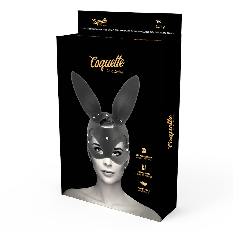 COQUETTE CHIC DESIRE - VEGANE LEDERMASKE MIT HASENOHREN 4 