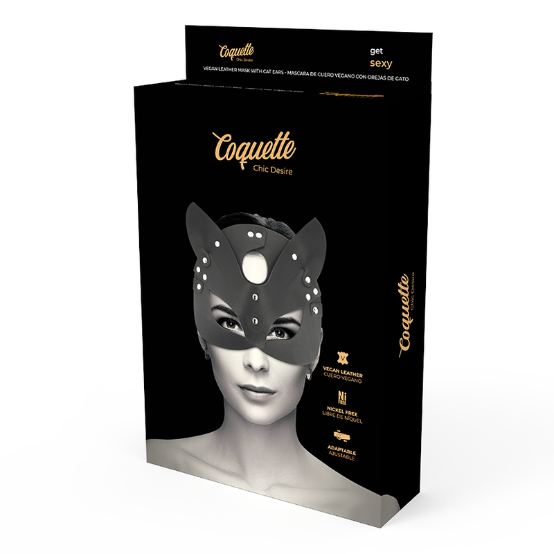 COQUETTE CHIC DESIRE - VEGANE LEDERMASKE MIT KATZENOHREN 4 