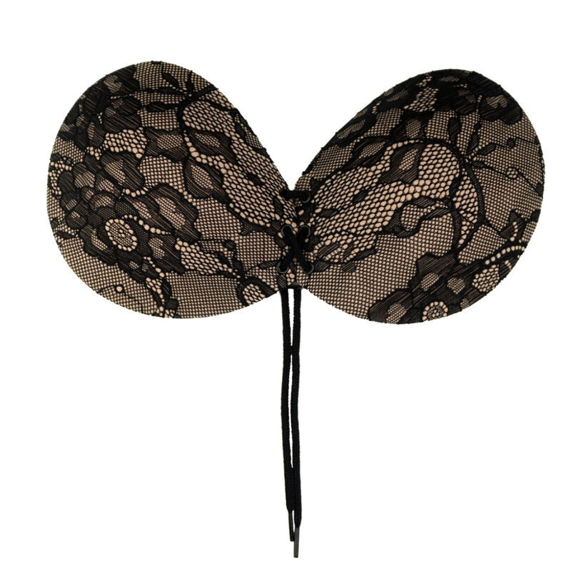 BYE-BRA - REGGISENO ADESIVO INTRECCIATO E RICAMATO COPPA A 3 