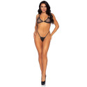 LEG AVENUE - TOP BIKINI A RETE E G-STRING TAGLIA UNICA 2 