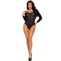 LEG AVENUE - MOSAIC SNAP CROTH BODYSUIT, EINE GRÖSSE 1 