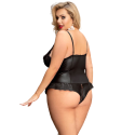 QUEEN LINGERIE - TEDDY WITH ZIPPER PLUS SIZE 1 