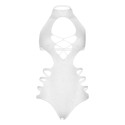 LEG AVENUE - CUT OUT STRAPPY BODYSUIT EINE GRÖSSE - WEISS 5 