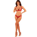 OBSESSIVE - LACELOVE SET TWO PIECES CUPLESS RED XS/S 2 