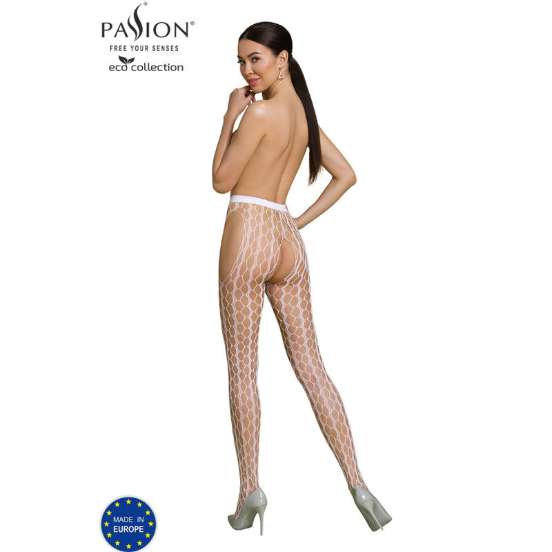 PASSION - COLLEZIONE ECO BODYSTOCKING ECO S007 BIANCO 1 