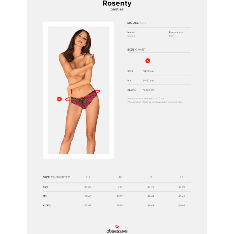 OBSESSIVE - ROSENTY PANTIES XS/S 6 