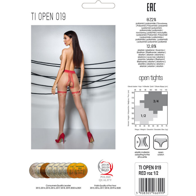 PASSION - TIOPEN 019 COLLANT ROSSO 1/2 20 DEN 4 