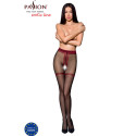 PASSION - TIOPEN 019 SCHWARZ/ROT STRUMPFHOSE 3/4 20 DEN 1 