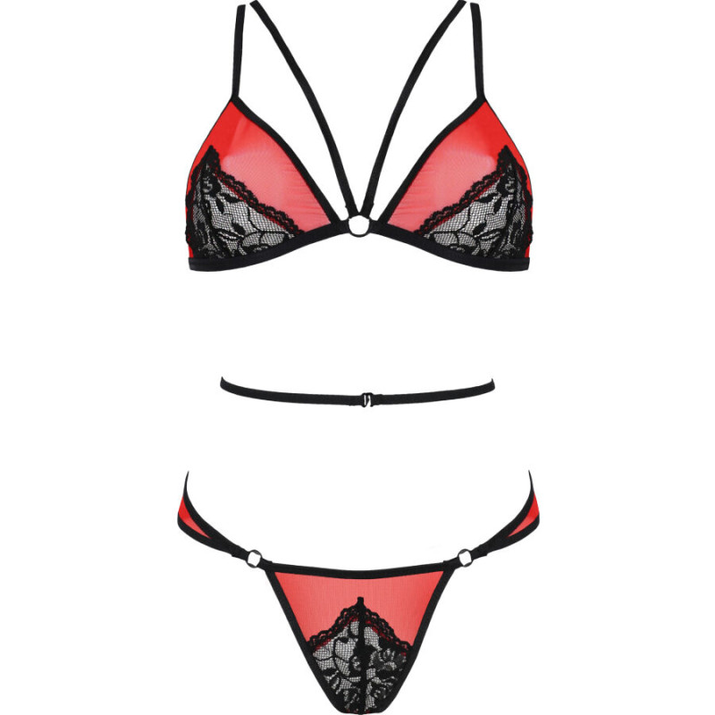 PASSION - SET PEONIA LINEA EROTICA ROSSO S/M 2 