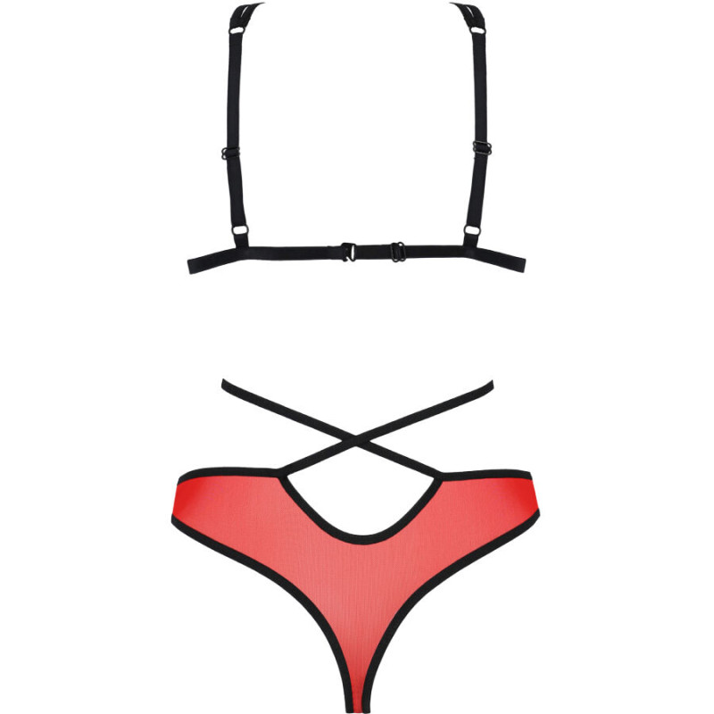 PASSION - SET PEONIA LINEA EROTICA ROSSO S/M 3 