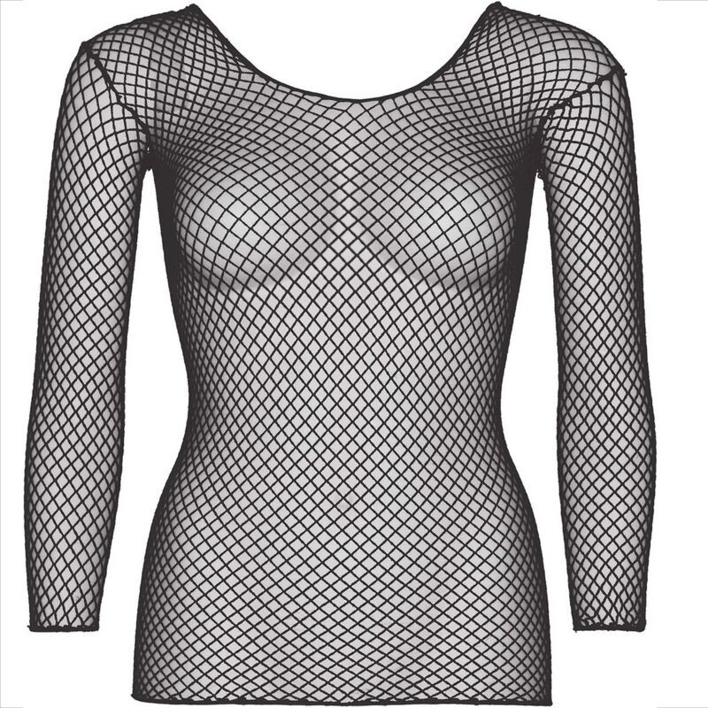 LEG AVENUE - FISHNET LONG SLEEVE T-SHIRT BLACK 3 