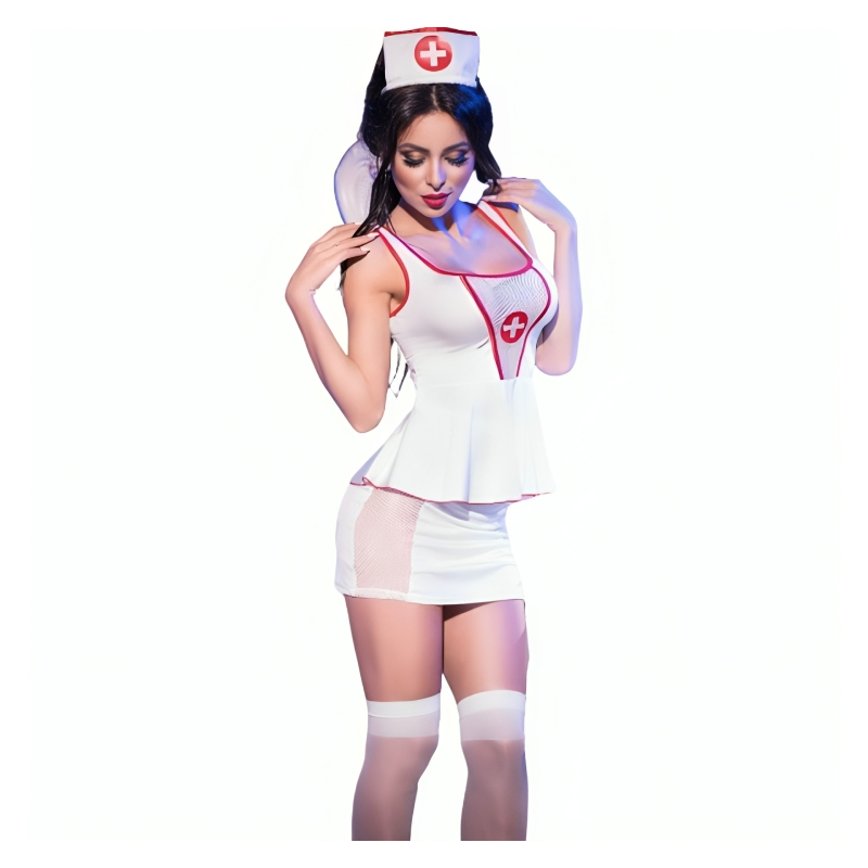 CHILIROSE - CR 4160 COSTUME NURSE TOP & SKIRT S/M 2 