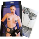 CHILIROSE - CR 4662 NIPPLE COVERS SILVER & BLACK 1 