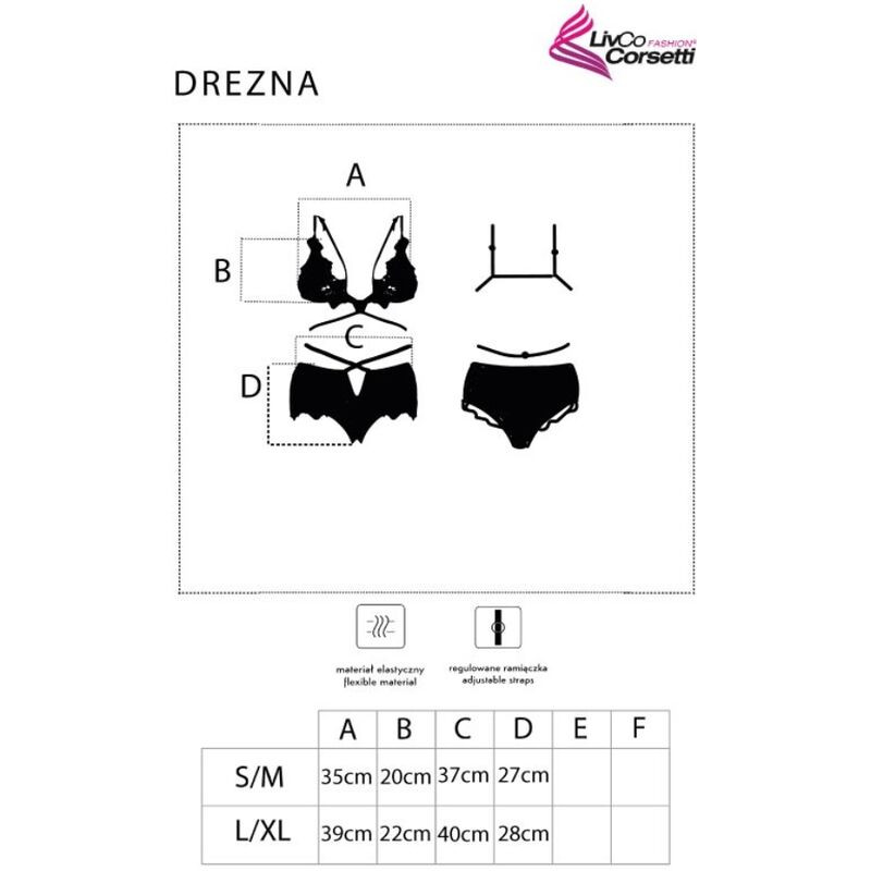 LIVCO CORSETTI FASHION - DREZNA LC 90733 BH + HÖSCHEN SCHWARZ 4 