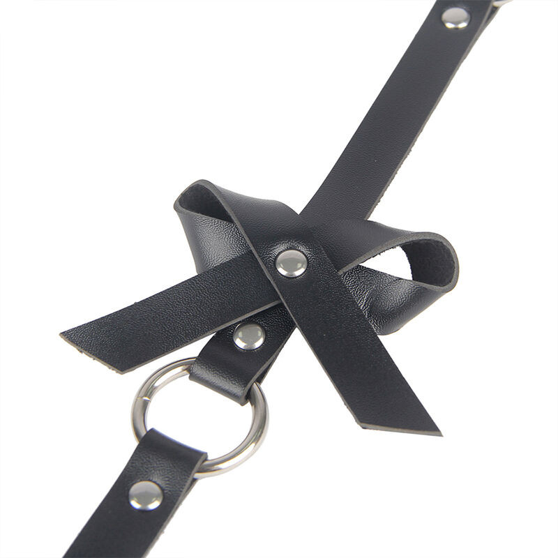 SUBBLIME - LEATHER CHAINLEG HARNESS BLACK ONE SIZE 5 